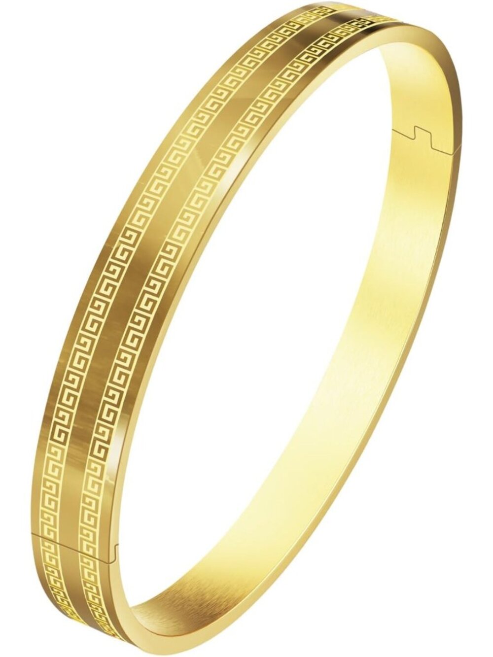 18K Gold Plated Love Bangles Bracelet for Women - Adjustable 6.7in/7.1in